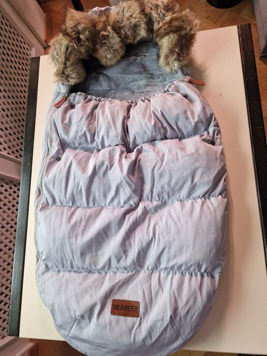 Теплый конверт чехол DEAREST в санки коляску муфта перчатки варежки