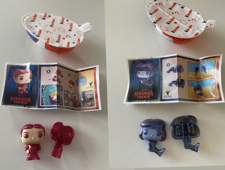 Dwie figurki Stranger Things Kinder Joy – Eddie Munson i Max (Upside Down)