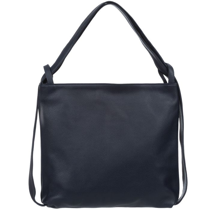 VERA PELLE torebka damska duża skórzana worek na ramię V511 granatowa