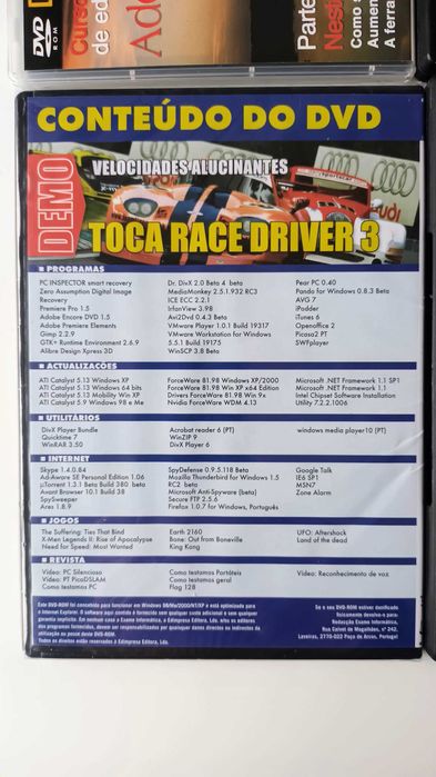 4 DVD - PC e MAC - diferentes programas informáticos e jogos