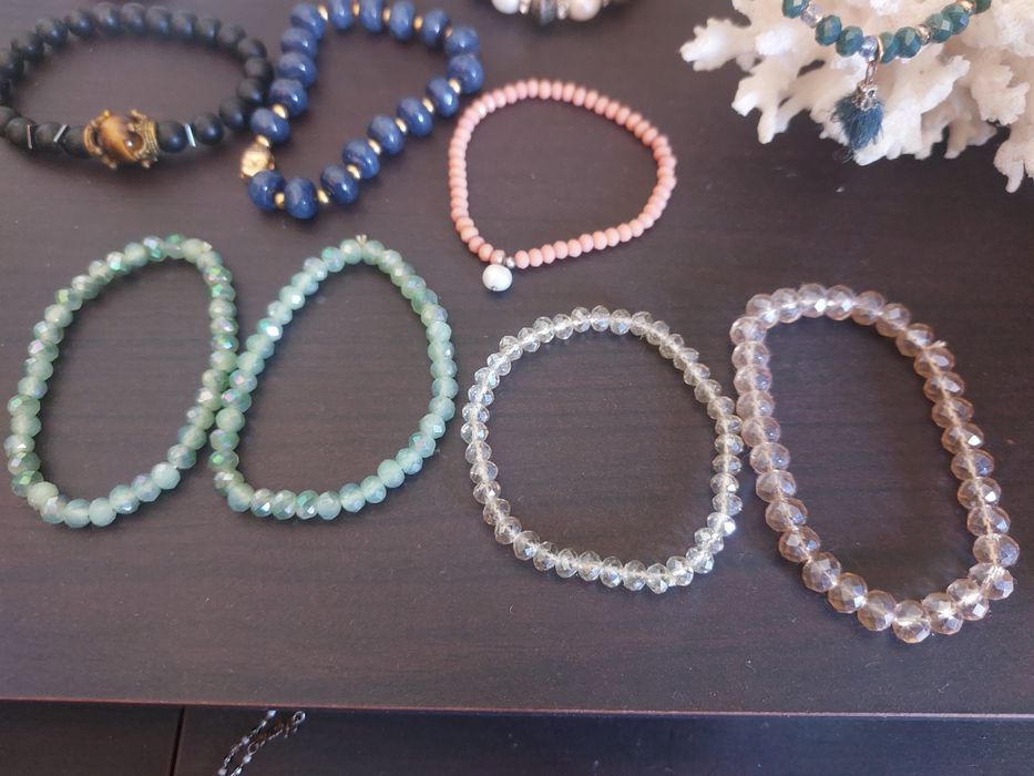 Pulseiras pedra sintetica