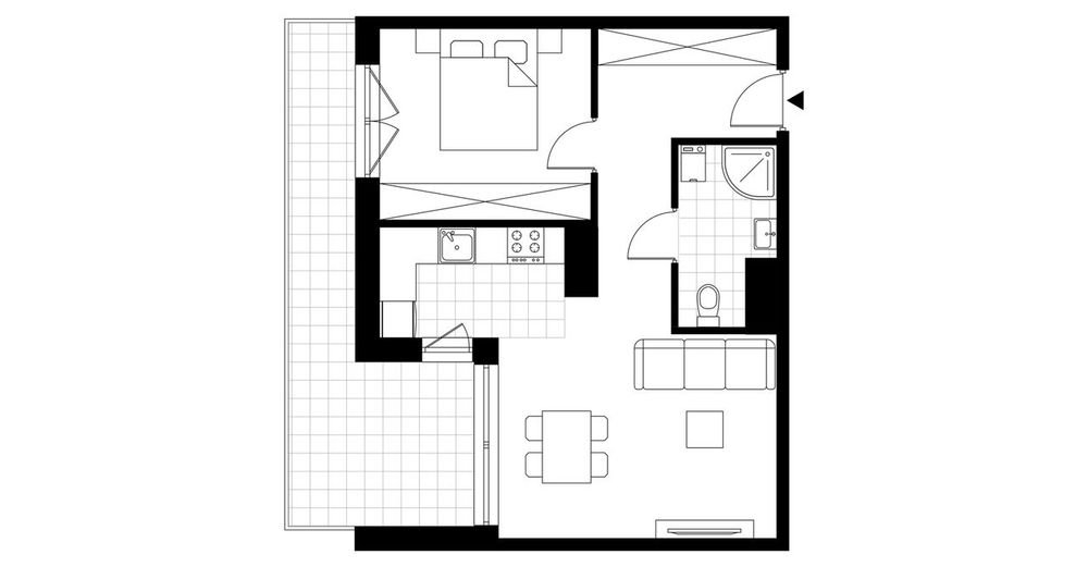 2-pokojowe mieszkanie 46m2 + balkon