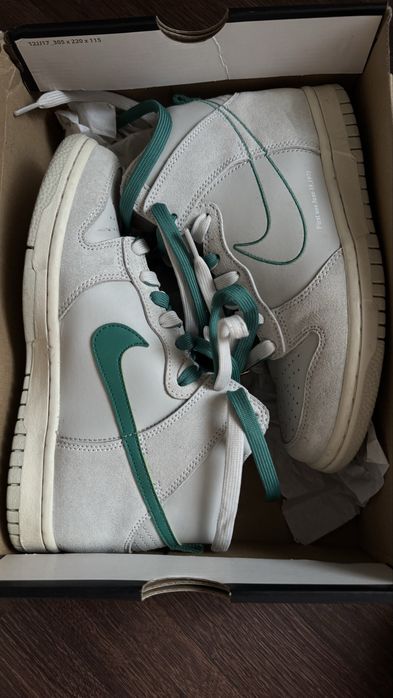 Кроссовки Nike Dunk, кожаные с замшевыми вставкамм