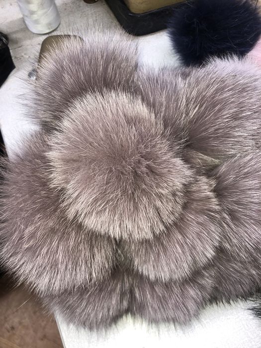 Помпони з натурального хутра