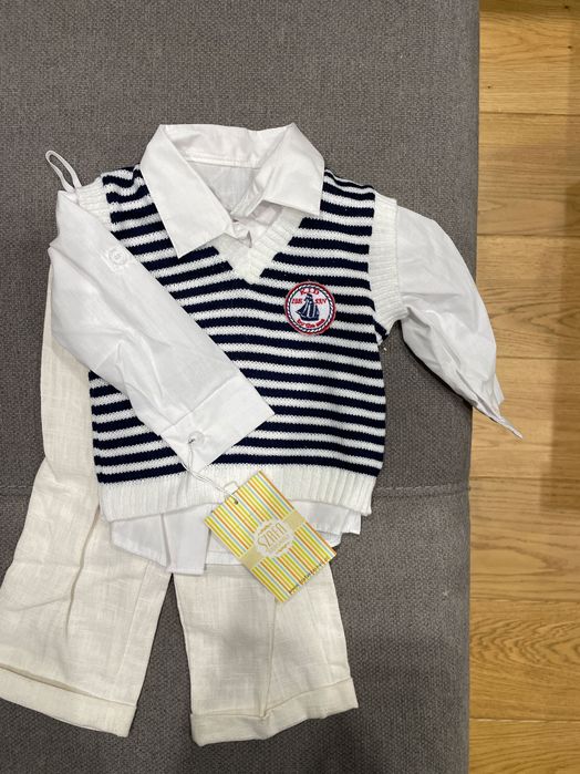 Komplet dla chłopca - 68 idealny na chrzest