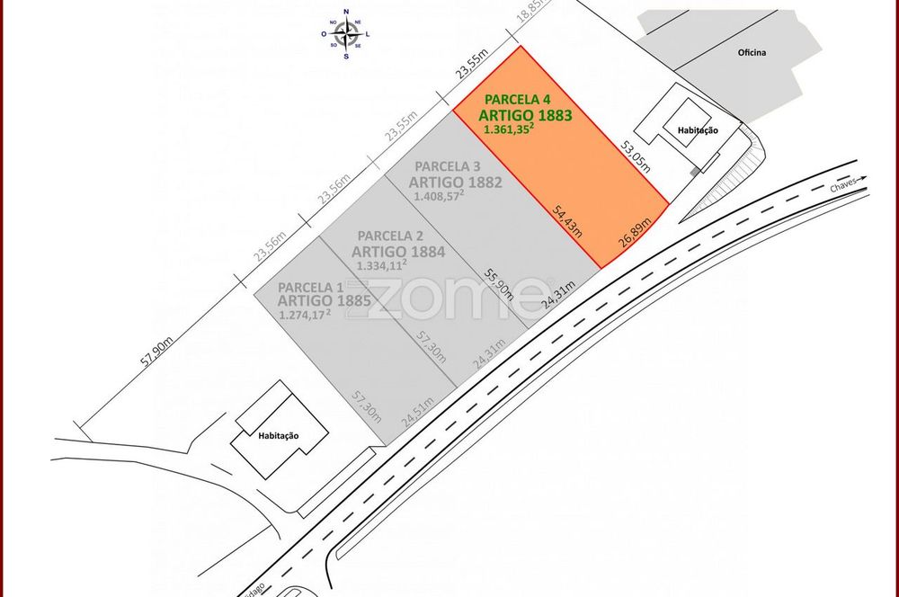 Lote de terreno para construção