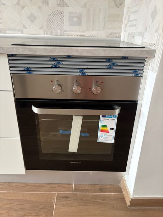 Conjunto cozinha: móveis, pedra de bancada e forno + placa, NOVOS