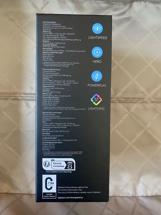 Rato Logitech Pro lightspeed Wireless