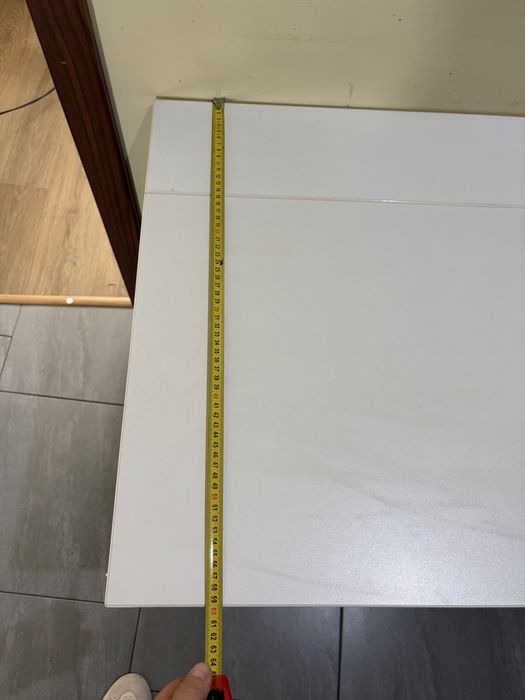 Biały składany stolik / blat ścienny kuchenny ok. 75 × 65 cm