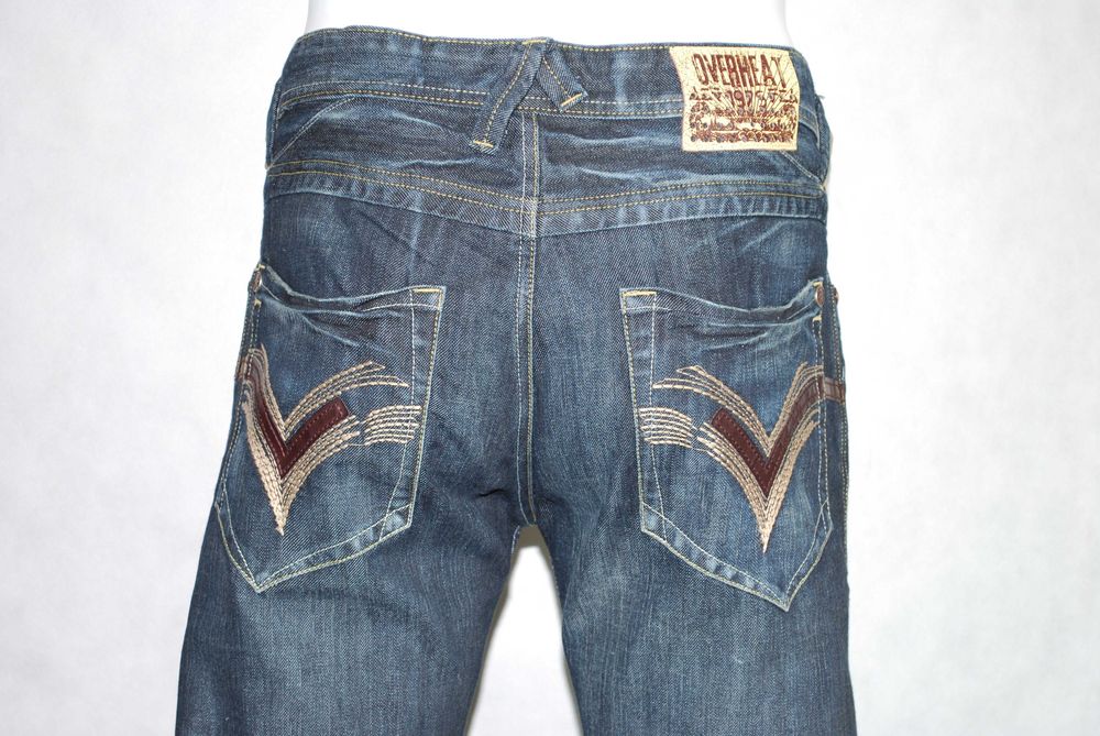 Jeansy krój prosty szeroki Over Heat 830 pas 100, 92, 90, 84, 82