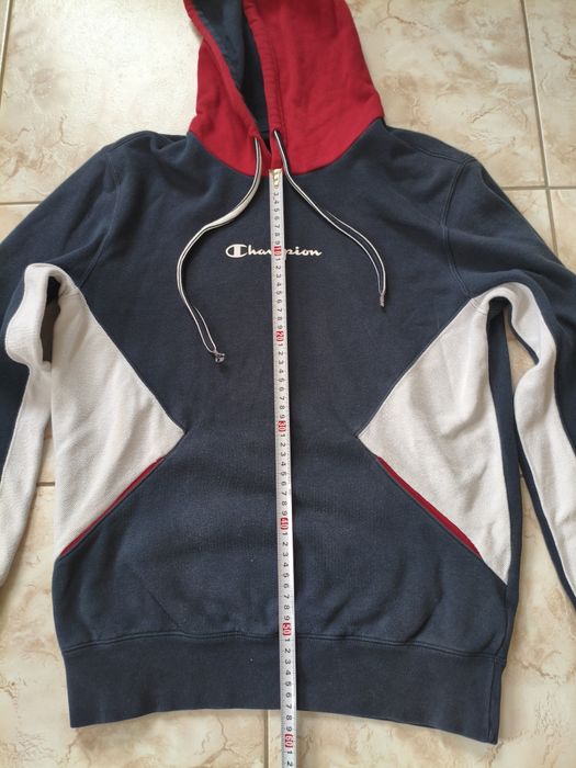 Оригінальне худі Champion Colorblock navy/red/grey розмір M