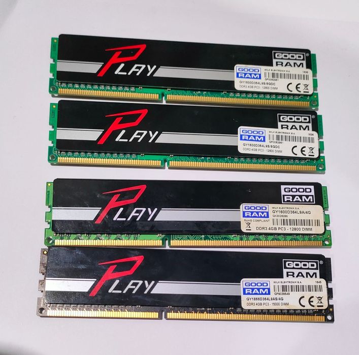Pamięć RAM GOODRAM PLAY DDR3 16GB 3x4GB 1600MHz 1x1866MHz