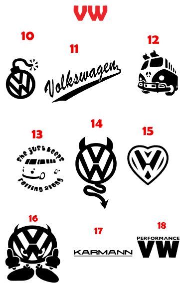 Autocolantes vinil Land Rover - Seat - Toyota - VW