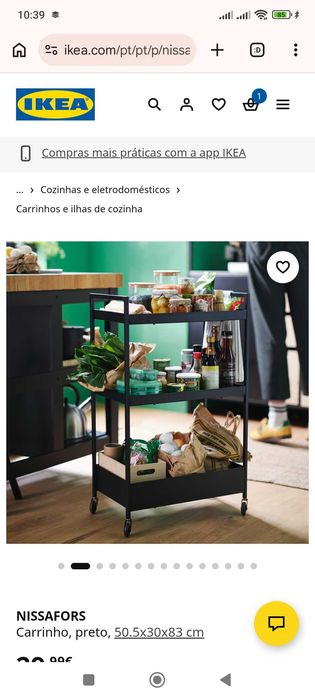Carrinho de arrumação ikea