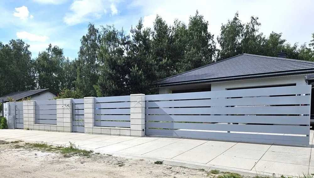 Bramy przesuwne, dwuskrzydłowe, furtki, przęsła- OGRODZENIE ALUMINIOWE