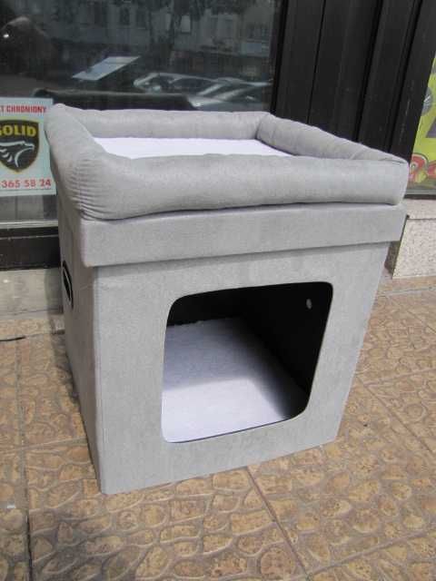 Amazon Basics Składany domek legowisko dla kotów 38 x 38 x 43 cm szary