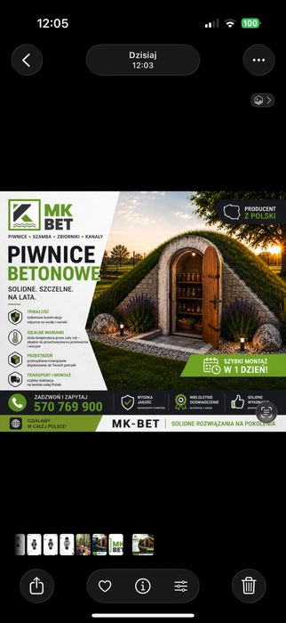 Piwnica betonowa schron ze schodami bez ukrytych kosztow