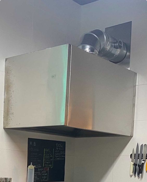 exaustor/hotte de parede em aço inox