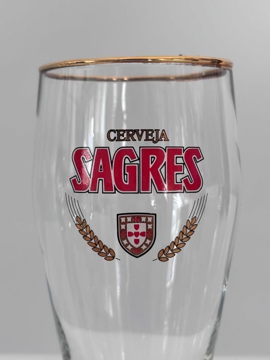 Conjunto de 6 Copos de Cerveja Sagres – Vidro – 0,25 cl