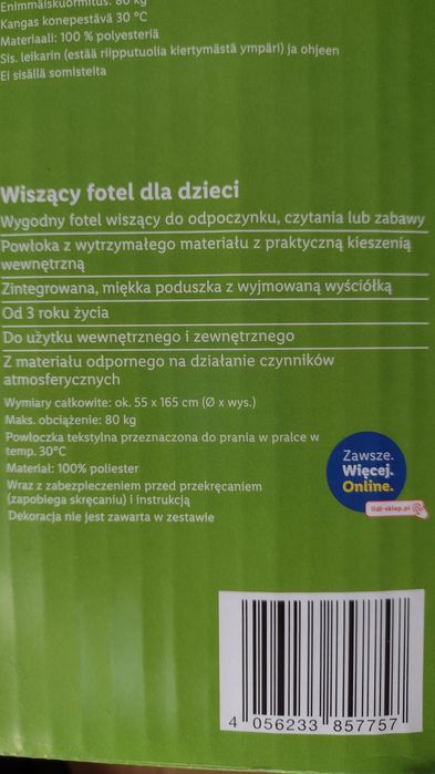 Fotel wiszący florabest