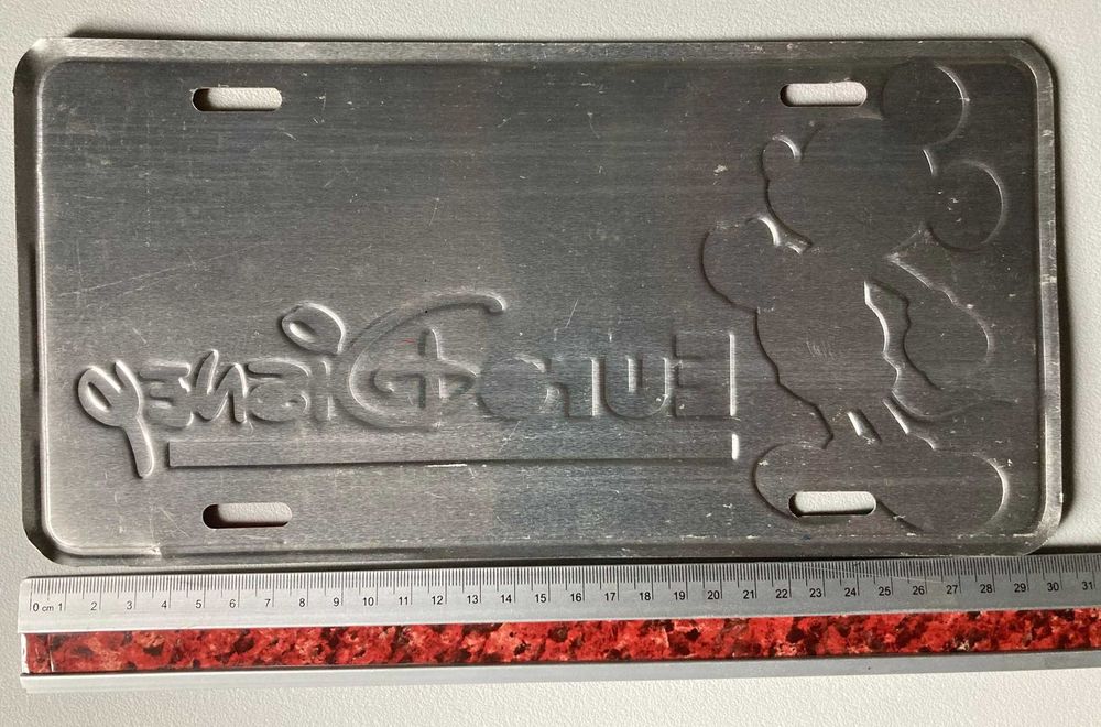 Placa de Metal Vintage Euro Disney