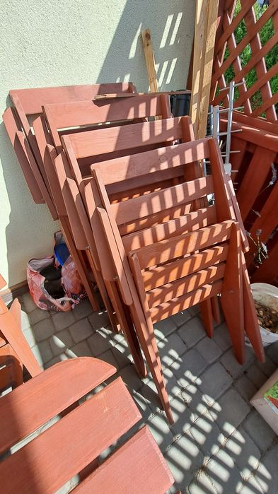 Zestaw ogrodowy stół, 6 krzeseł + ławka