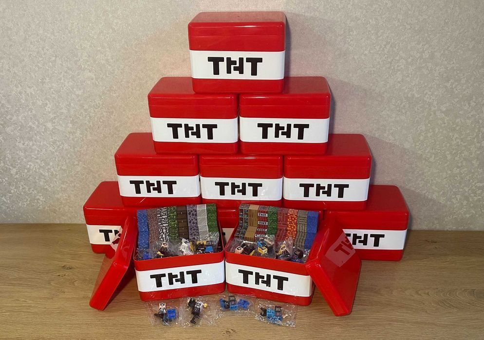 Магнітний Конструктор Minecraft Майнкрафт 100+3 / 200+6 в боксі TNT