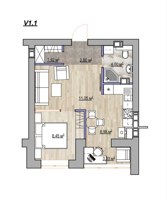 Євро-2 квартира 37м. 2 пов., новобудова Вишгород, вул. Шолуденка 24