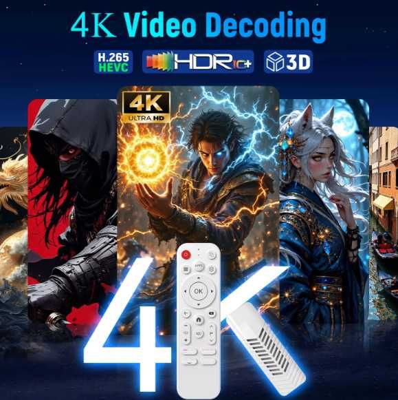 Android TV box - SMART TV - 8/128GB - WiFi - akcesoria do telewizora