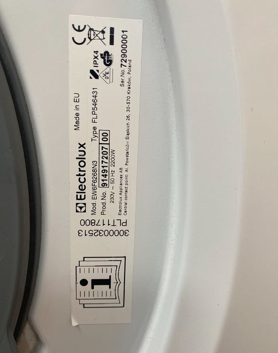 Części pralki Electrolux Perfectcare 600