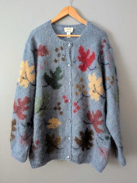 Talbots moherowy kardigan Vintage XL