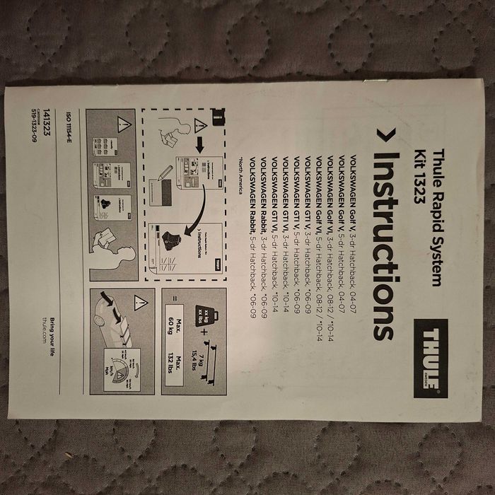 Thule Kit 1323, zestaw dopasowujący bagażnika dachowego