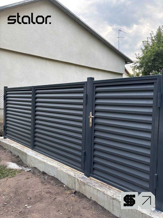 Сучасні ворота для будинку відкатні Чернівці— жалюзі, ранчо, автомат