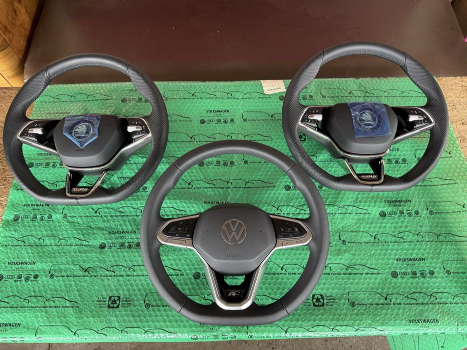 Руль мультируль Skoda Octavia A7 A8 RS VRS Superb Enyaq Kamiq Karoq Kodiaq Rapid Fabia VW r line Touareg Amarok arteon Passat B8 Golf 7 8 GTI air bag
