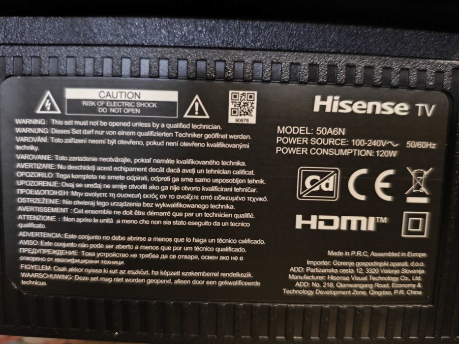 TV Hisense 50" A6N