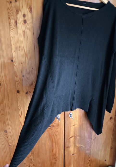 Bluzka czarna L 40 - XXL 44 oversize dzianina