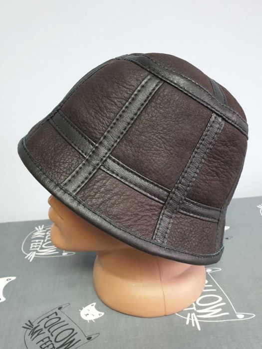 Панама мужская из натуральной овчины. Цигейка