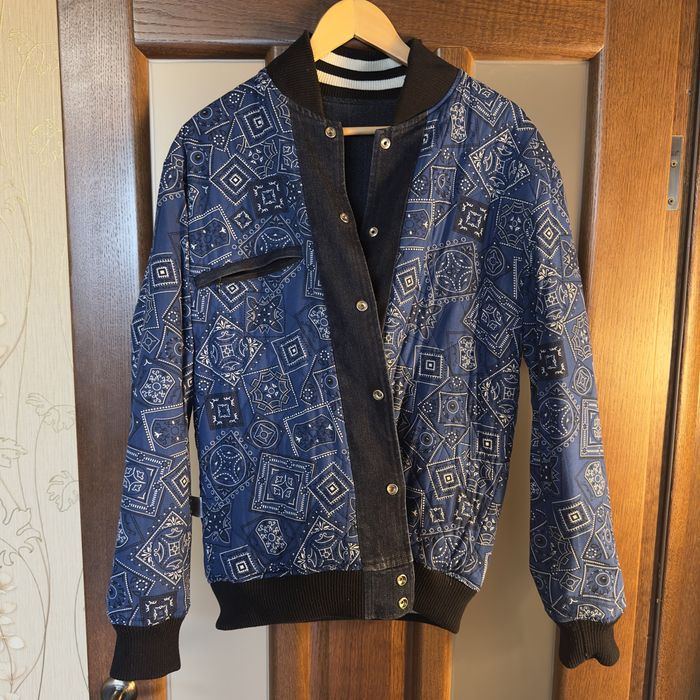 Вінтажна джинсова куртка-бомбер MISHKA NYC розмір L - XL