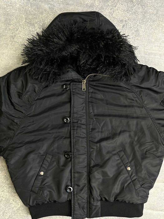 NO FAITH STUDIOS NFS jacket куртка бомбер Аляска чорна капюшон хутро