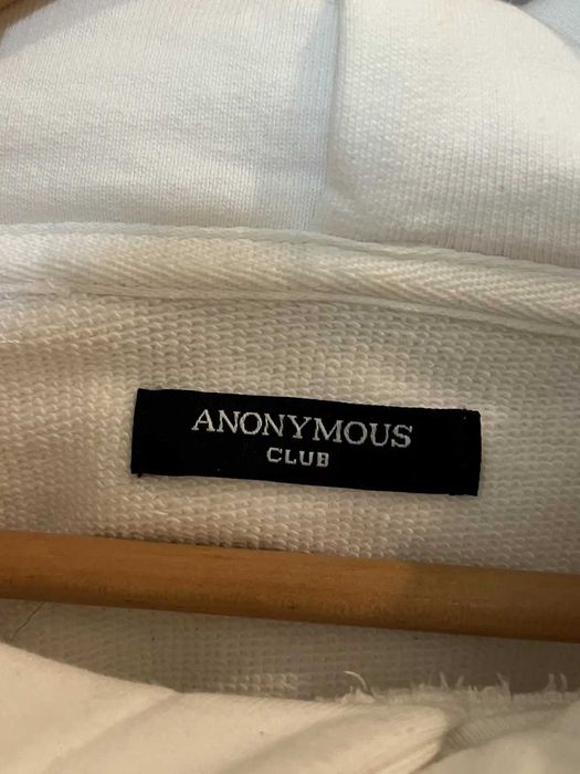 Белое Худи HBA Anonymous Club × Hood By Air Shayne Oliver Group Baggy Hoodie White