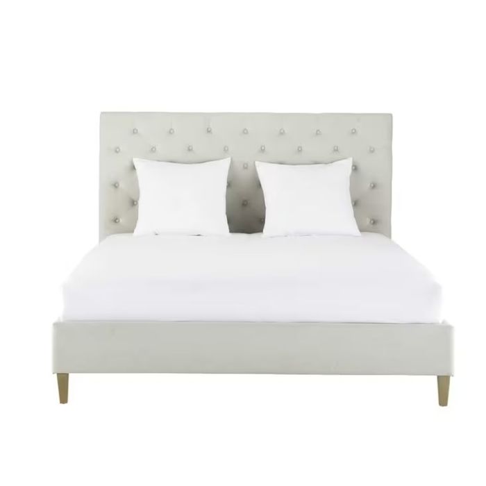 Cama almofadada com estrado e cabeceira - 180x200 cm