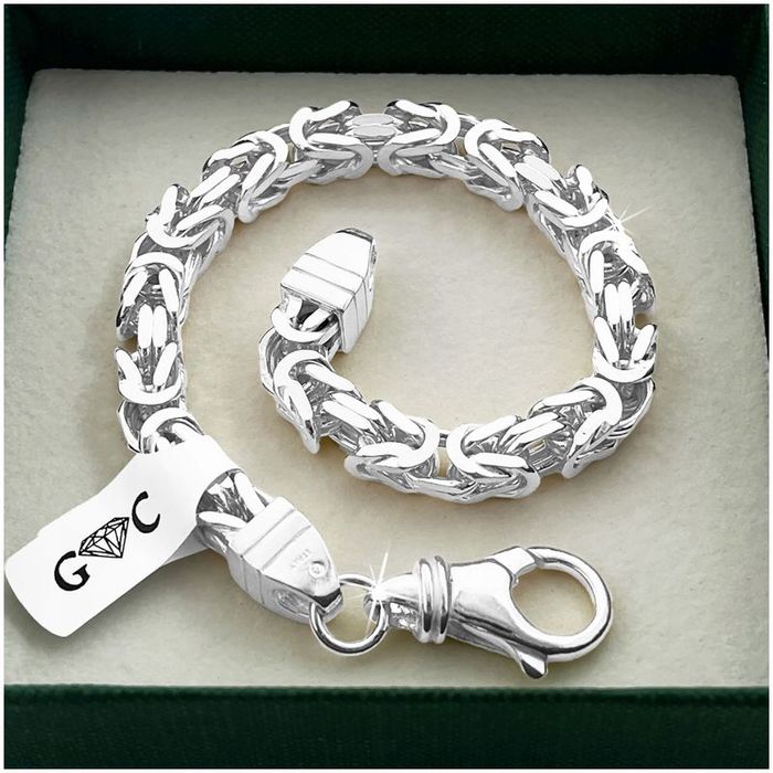 Bransoletka Męska Splot Królewski, Srebro Próba 925, Pełna, 23cm/6mm G