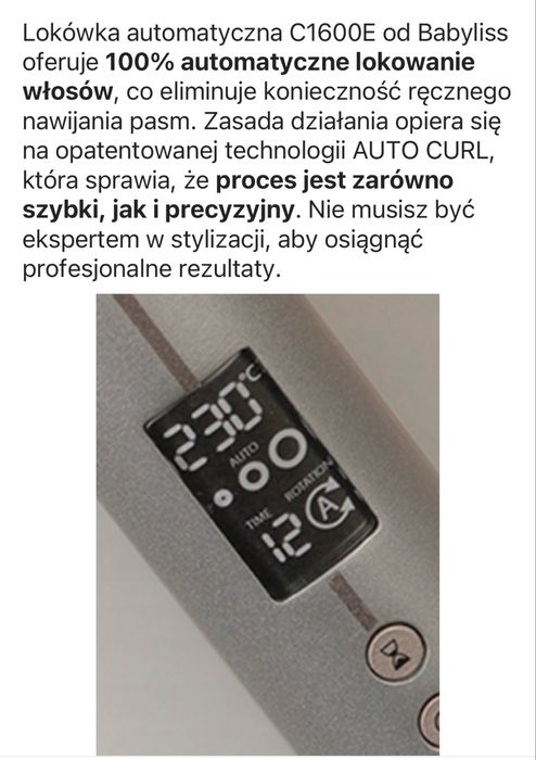 Automatyczna Lokówka  BABYLISS C1600E PREMIUM