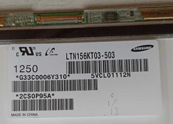 Матрица 15,6" (1600x900) 40pin, Samsung LTN156KT03-503, LTN156AT19-001