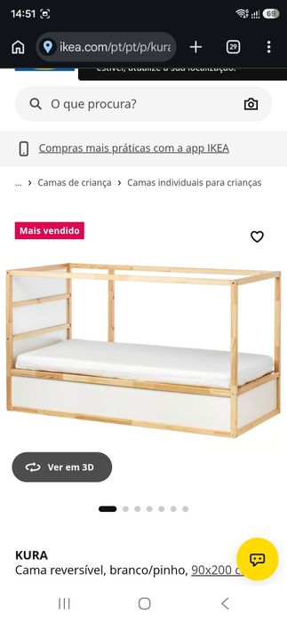 Cama infantil ikea kura