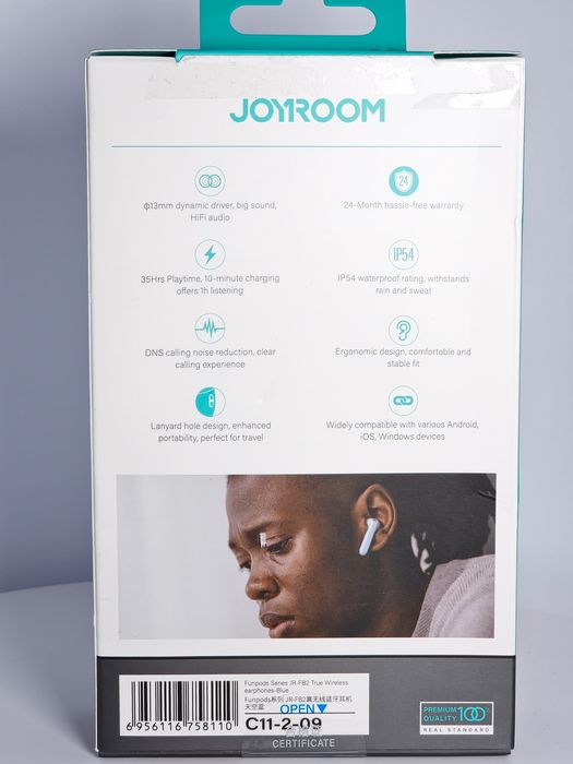 Joyroom Funpods Słuchawki bezprzewodowe douszne niebieskie | Cxa