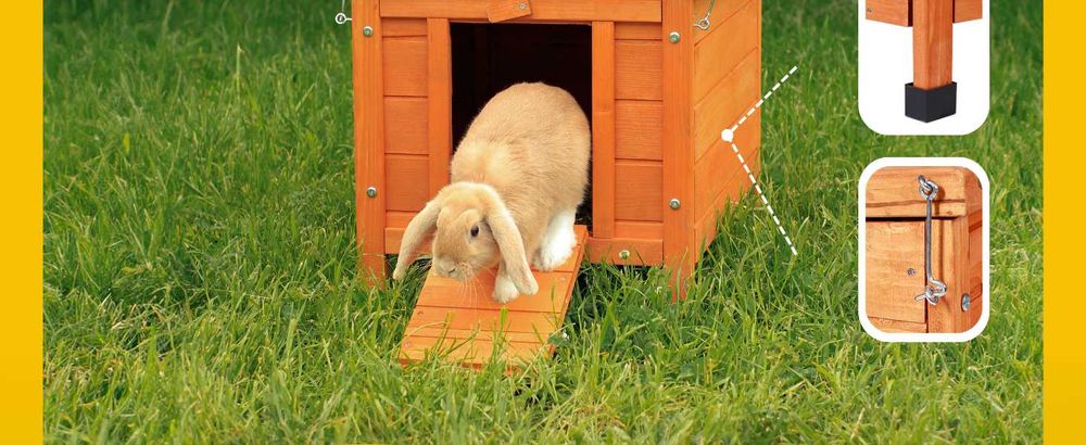 Coelheira coelhos casota gato animais pequenos 43x43x52NOVOENVIOGRÁTIS