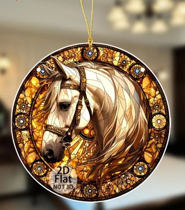 Placa de acrilico cavalo medieval