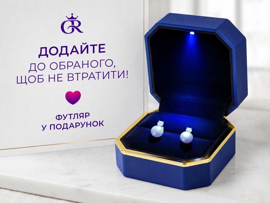 Сережки срібні з перлами, діамантами (муасанітами) та платиновим покриттям. Два сертифікати на камені в комплекті. Пусети 925 (оригінальне срібло)