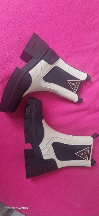 Botki guess na grubej podeszwie rozmiar 39,40,41  PROMOCJA